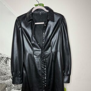 Black Faux Leather Jacket